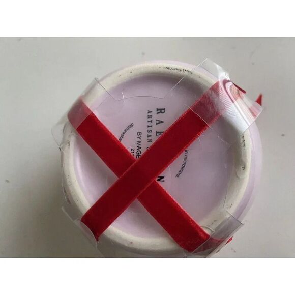 Set Of 4 Rae Dunn VALENTINE PINK Measuring Cups With Heart Cutout Ceramic NEW - Picture 9 of 9